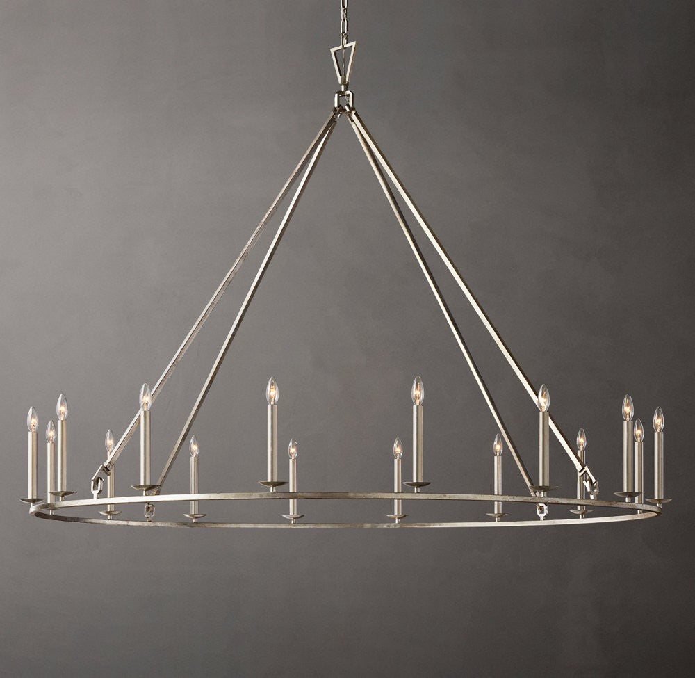 19th Century English Openwork Round Chandelier