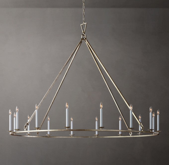 19th Century English Openwork Round Chandelier