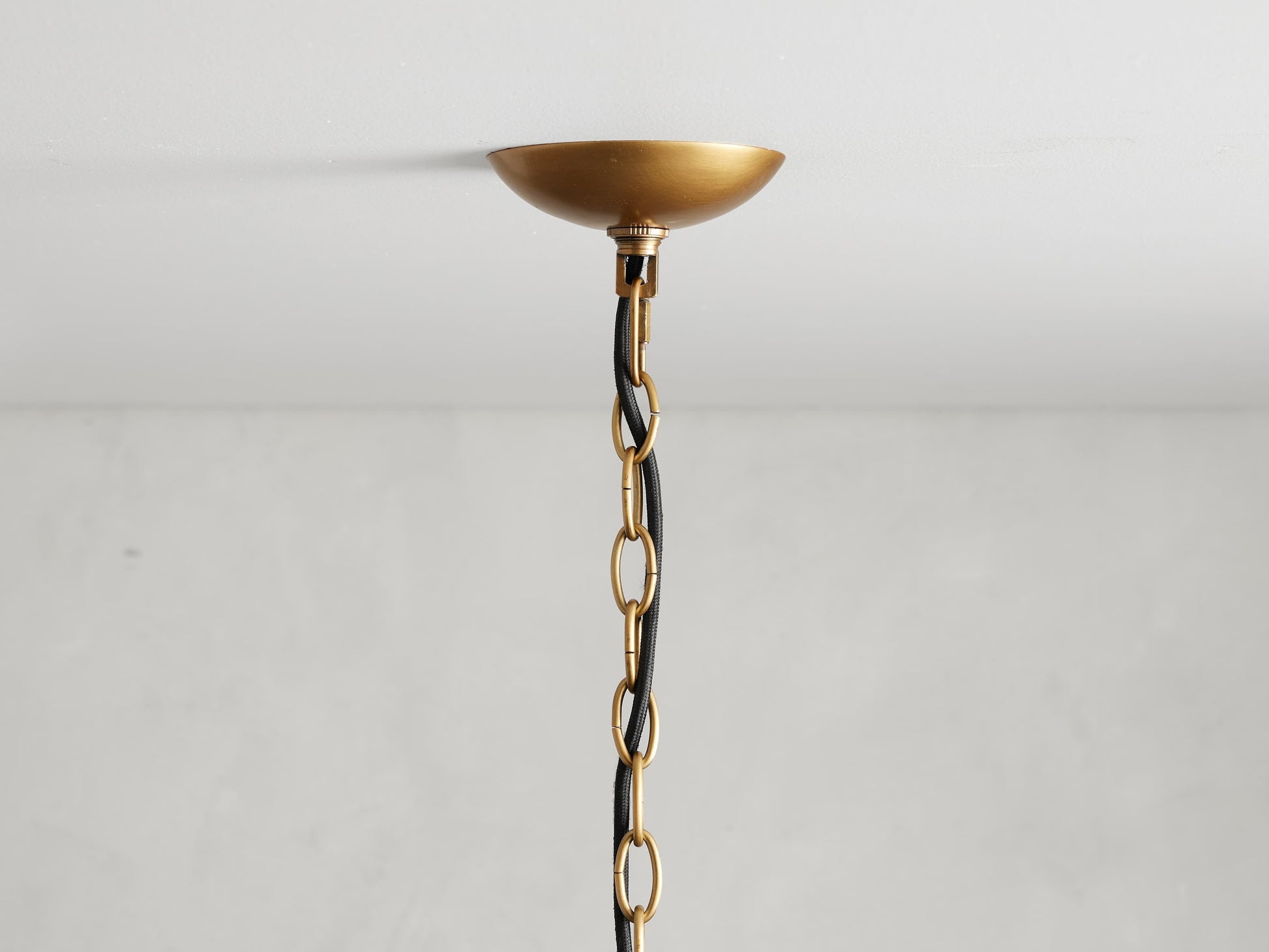 Adela Brass Petal Glass Chandelier