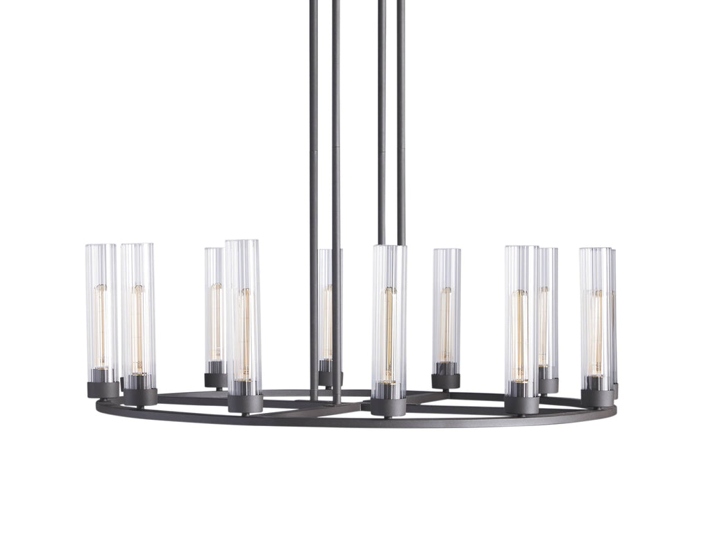 Andreas Fluted Glass Ring Chandelier