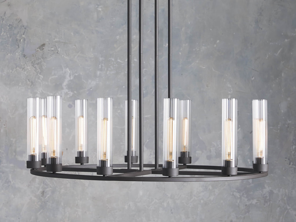 Andreas Fluted Glass Ring Chandelier