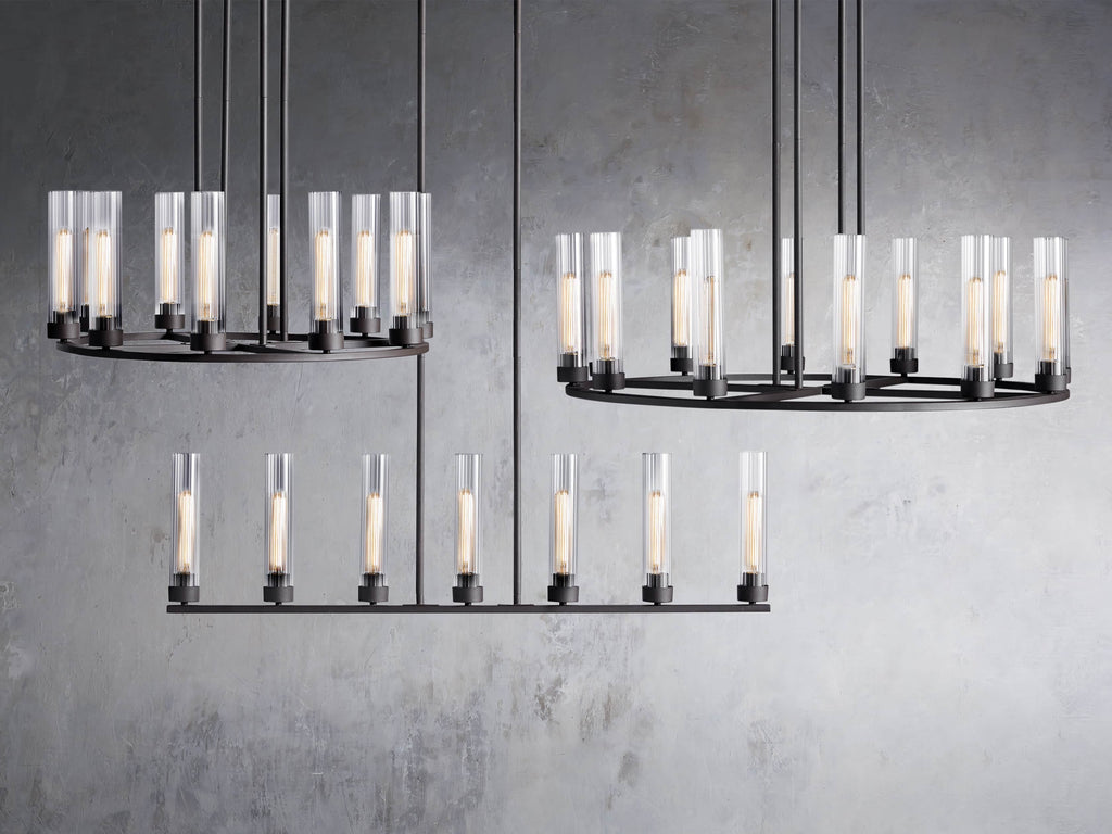 Andreas Fluted Glass Ring Chandelier