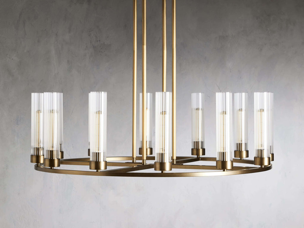 Andreas Fluted Glass Ring Chandelier