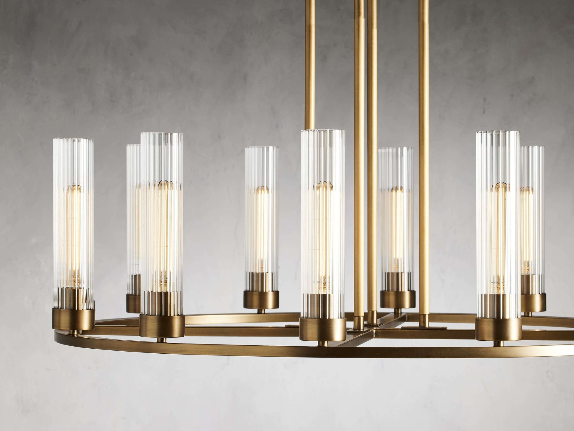 Andreas Fluted Glass Ring Chandelier