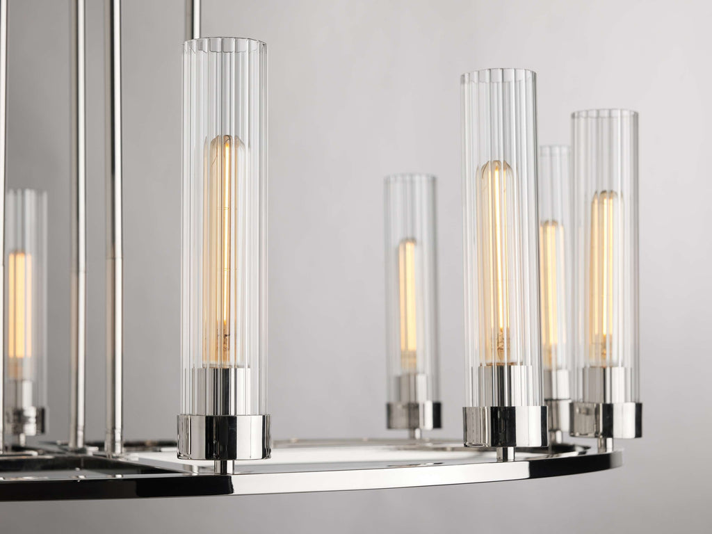 Andreas Fluted Glass Ring Chandelier