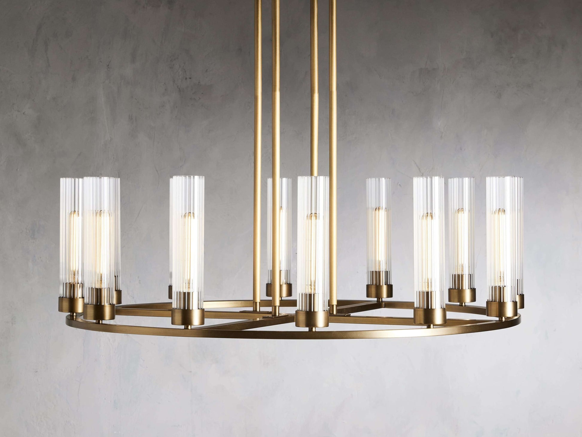 Andreas Fluted Glass Ring Chandelier