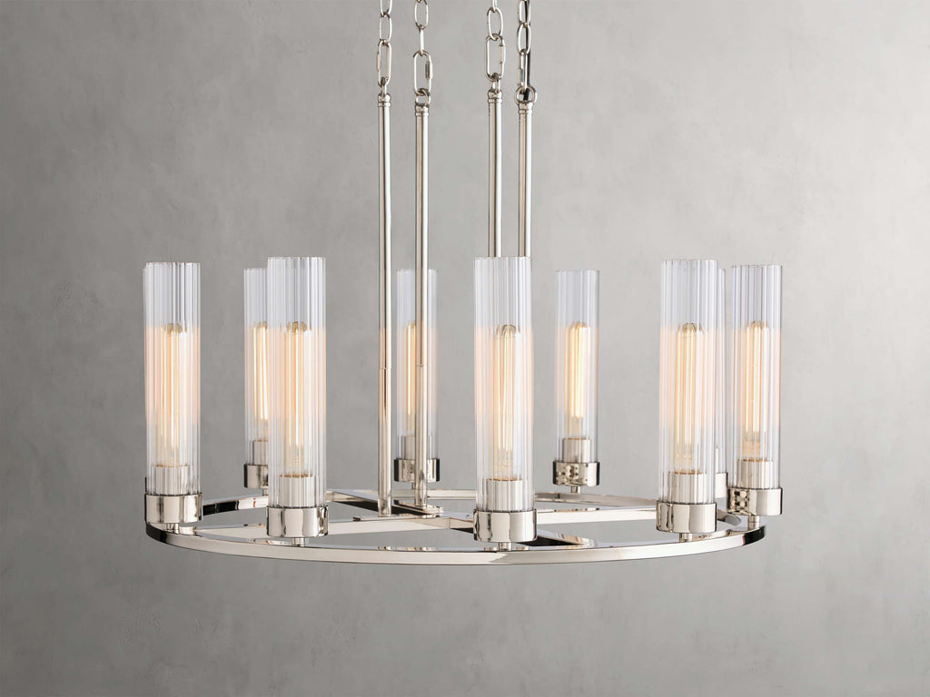 Andreas Fluted Glass Ring Chandelier