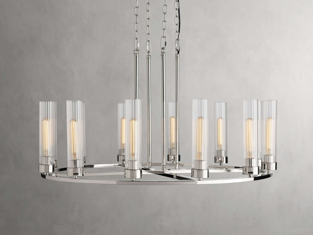 Andreas Fluted Glass Ring Chandelier