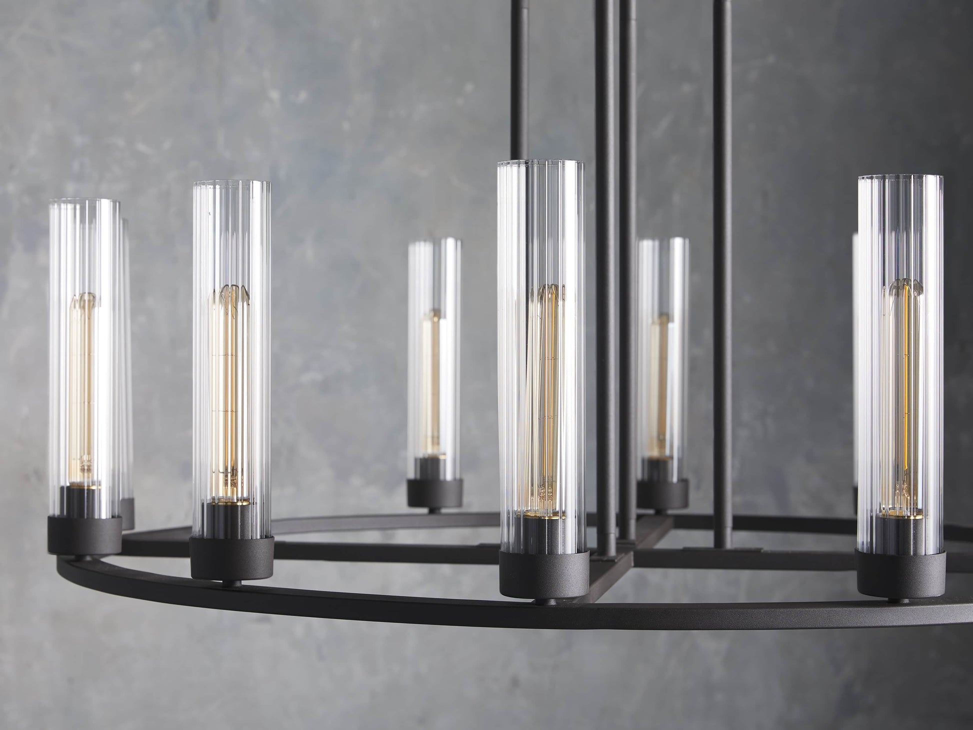 Andreas Fluted Glass Ring Chandelier