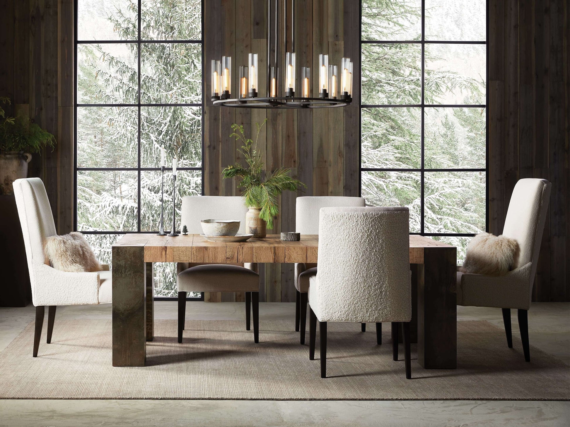 Andreas Fluted Glass Ring Chandelier