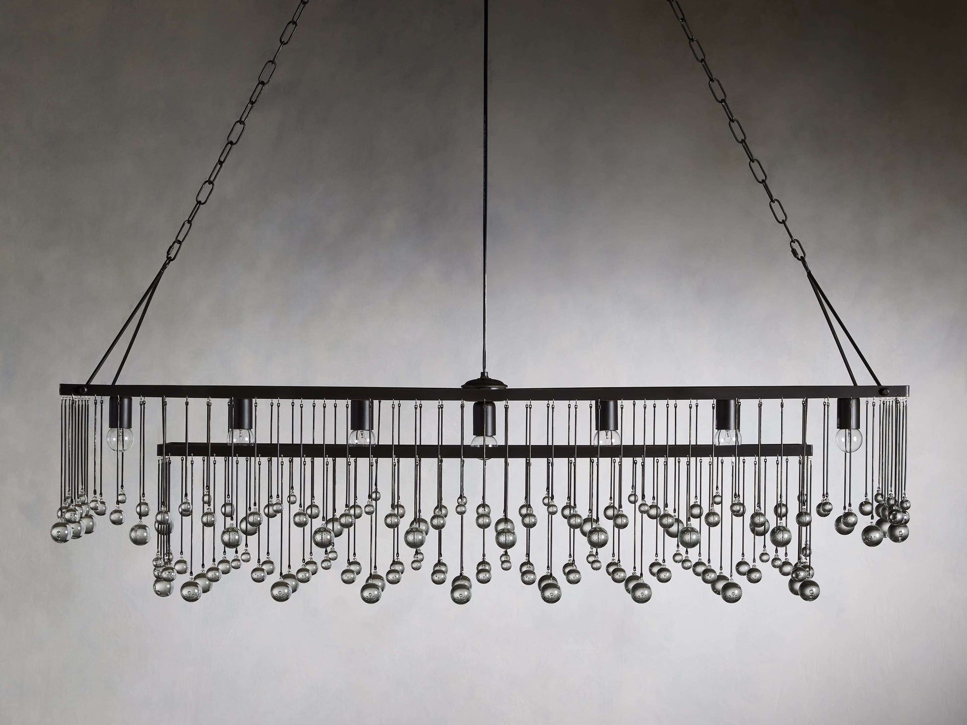 Aubrey Crystal Cage Linear Chandelier
