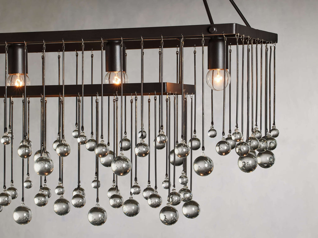 Aubrey Crystal Cage Linear Chandelier