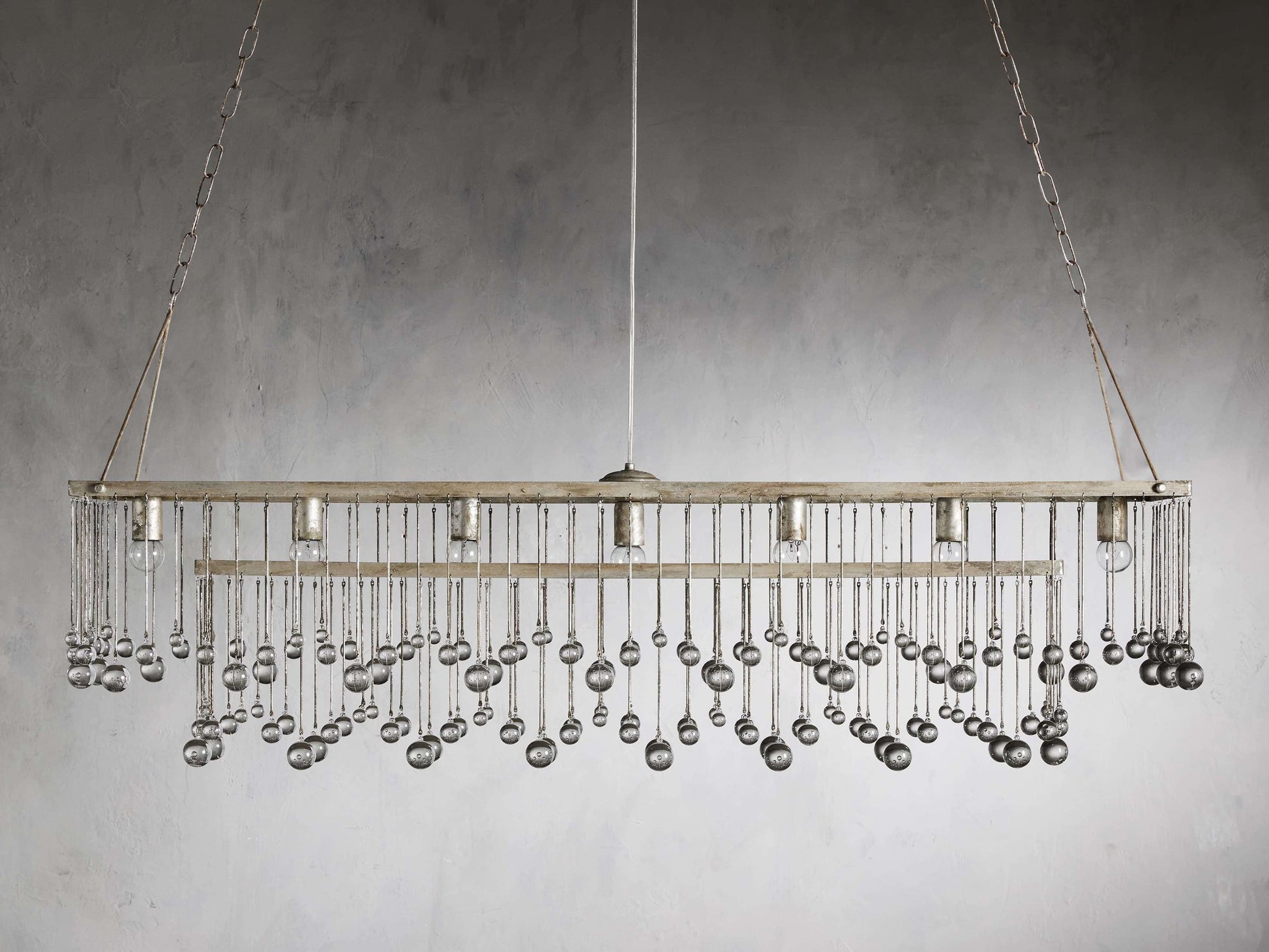 Aubrey Crystal Cage Linear Chandelier