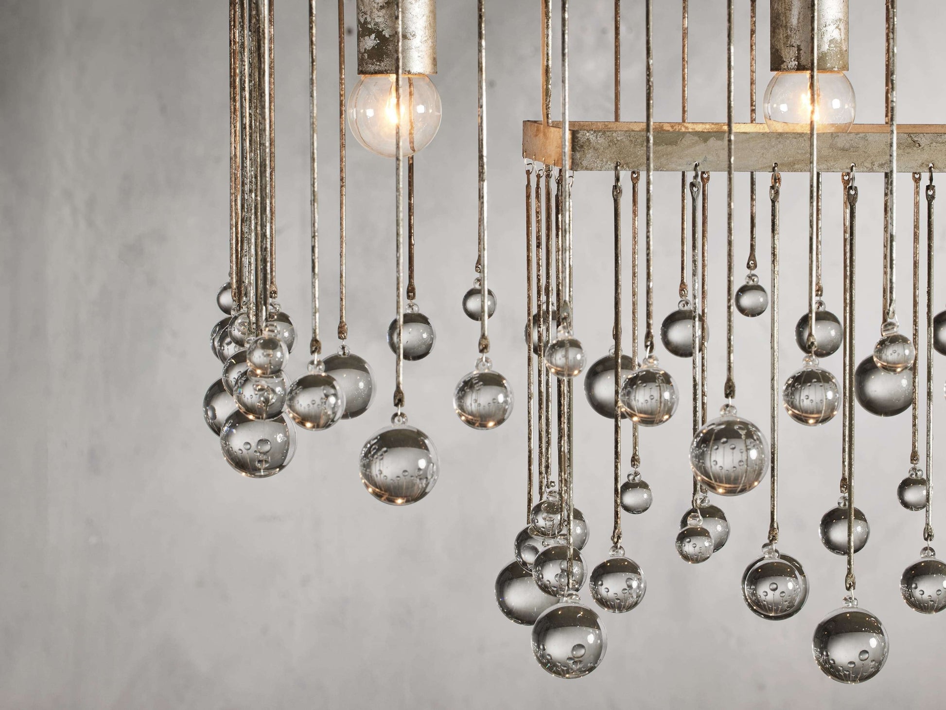 Aubrey Crystal Cage Linear Chandelier