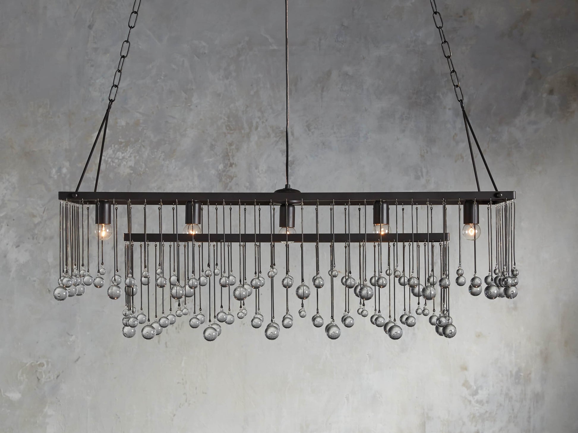Aubrey Crystal Cage Linear Chandelier
