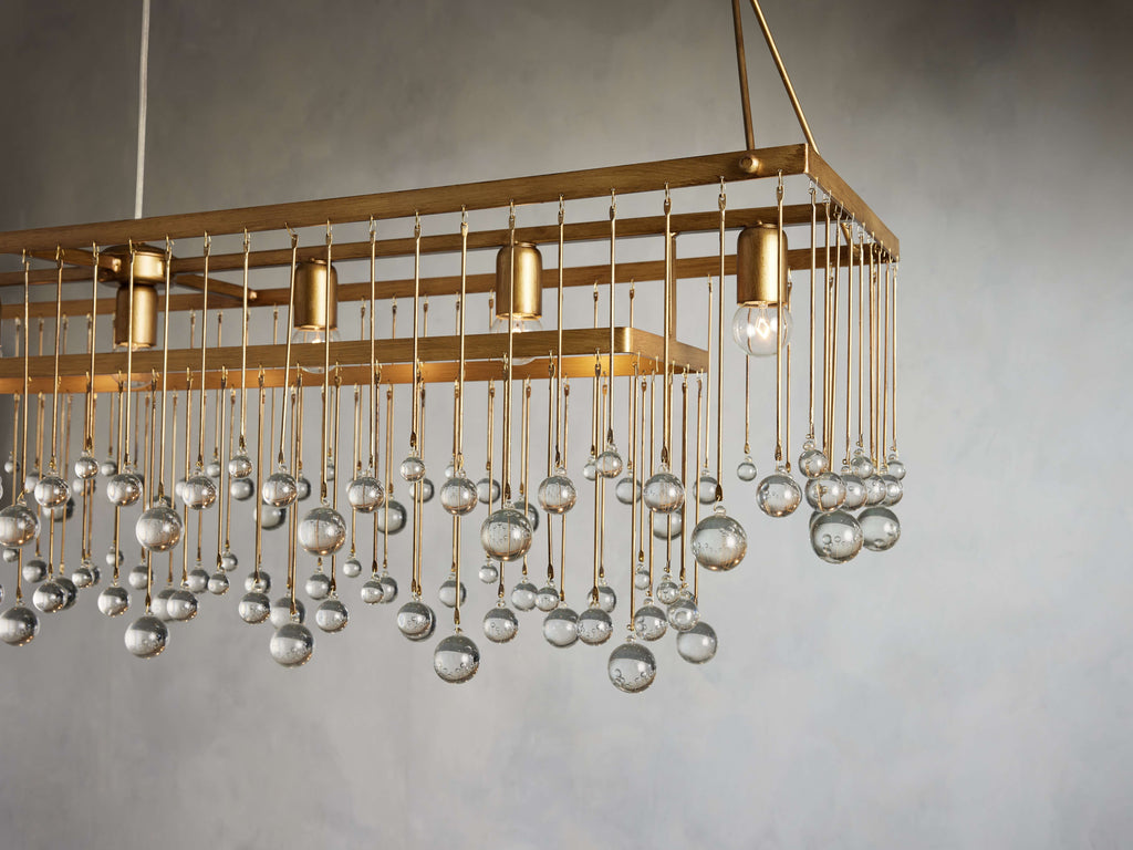 Aubrey Crystal Cage Linear Chandelier