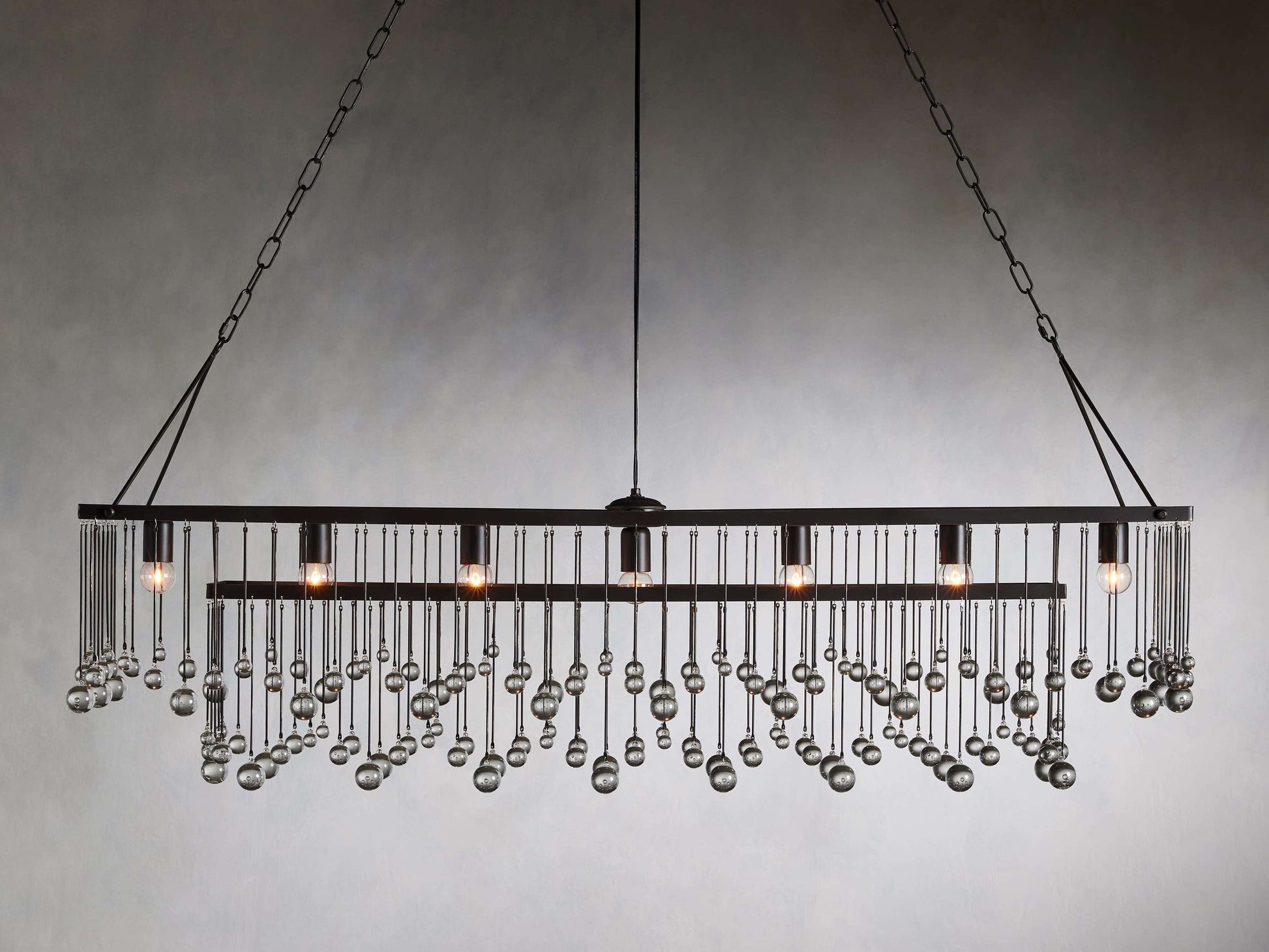 Aubrey Crystal Cage Linear Chandelier