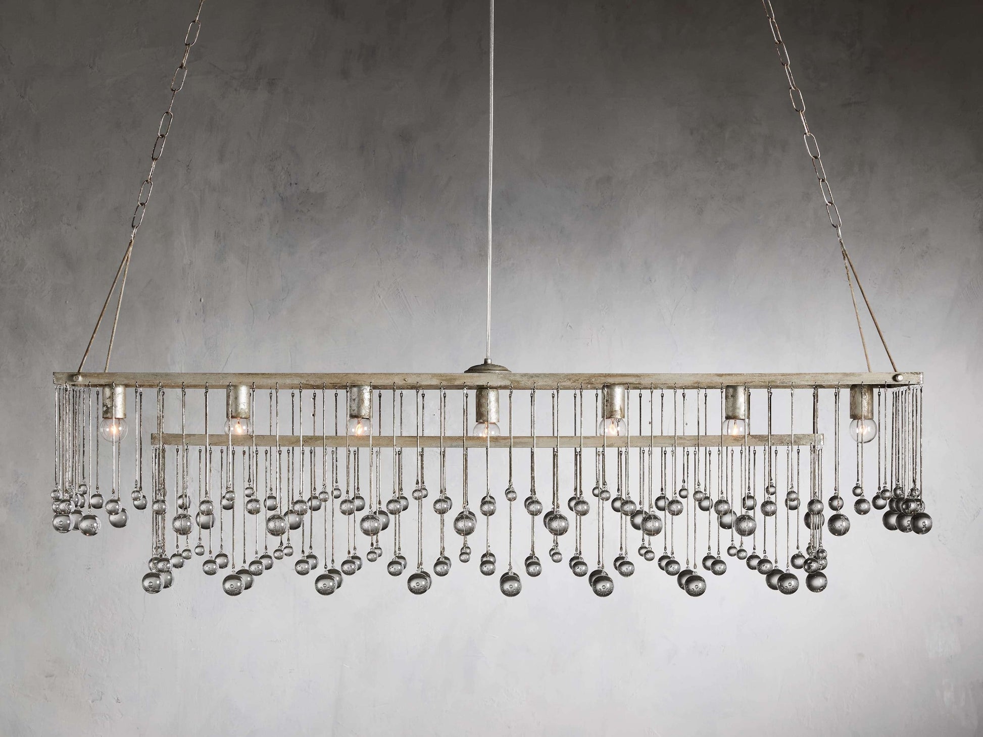 Aubrey Crystal Cage Linear Chandelier