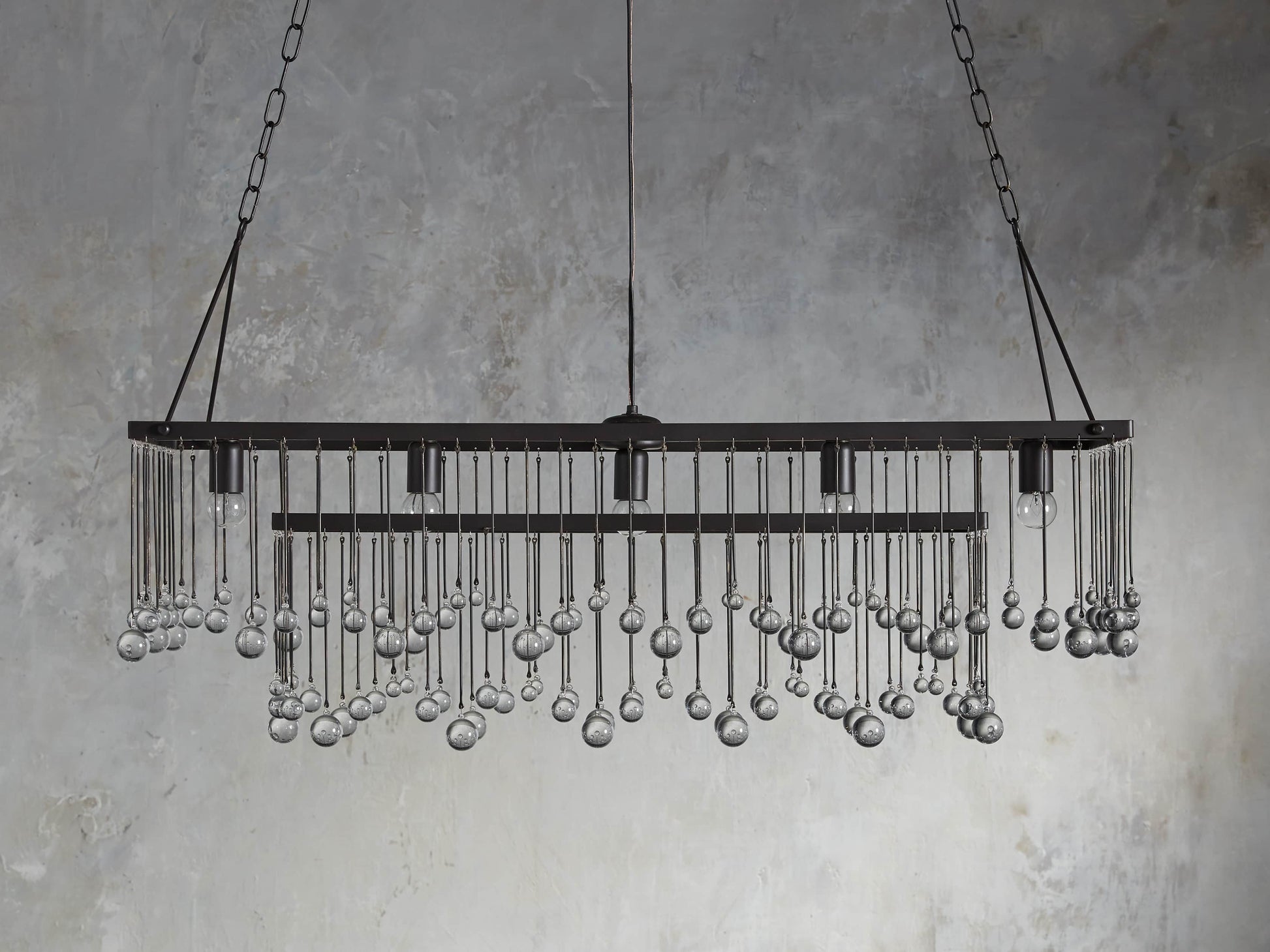 Aubrey Crystal Cage Linear Chandelier