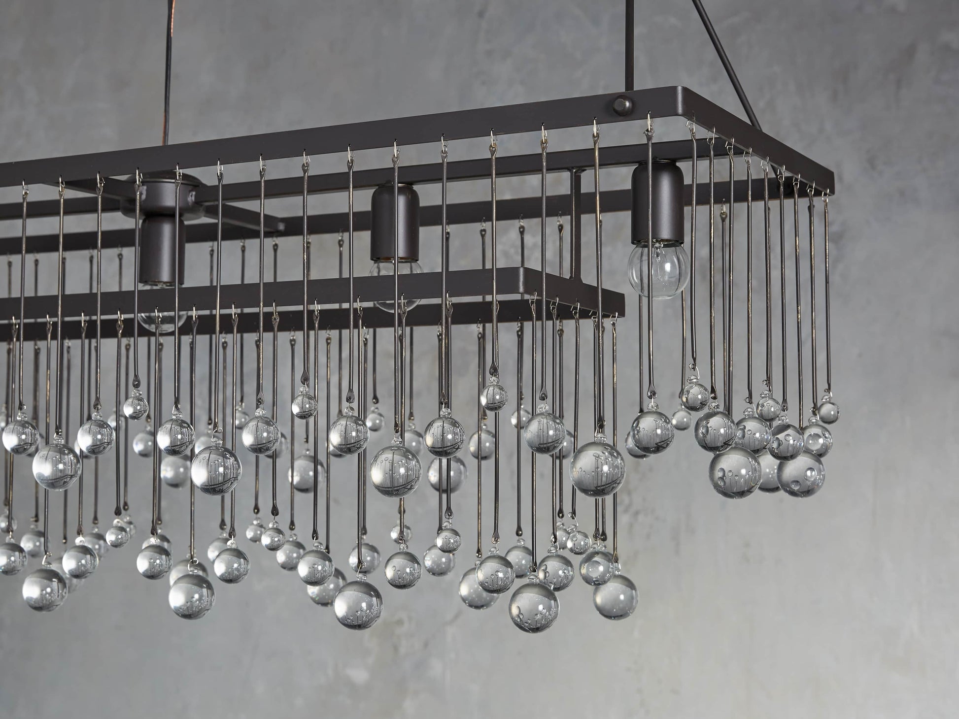 Aubrey Crystal Cage Linear Chandelier