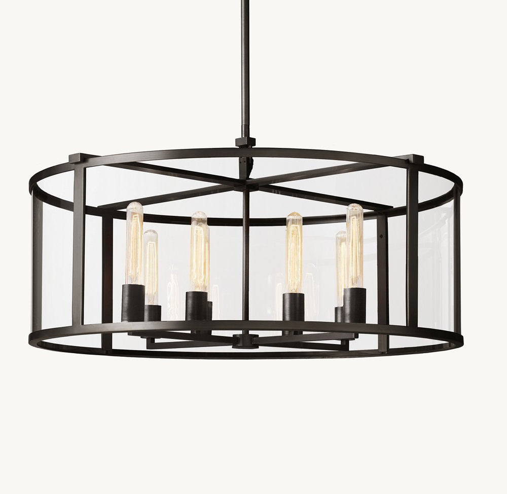 Beckman Clear Glass Round Chandelier