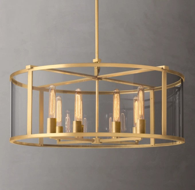 Beckman Clear Glass Round Chandelier