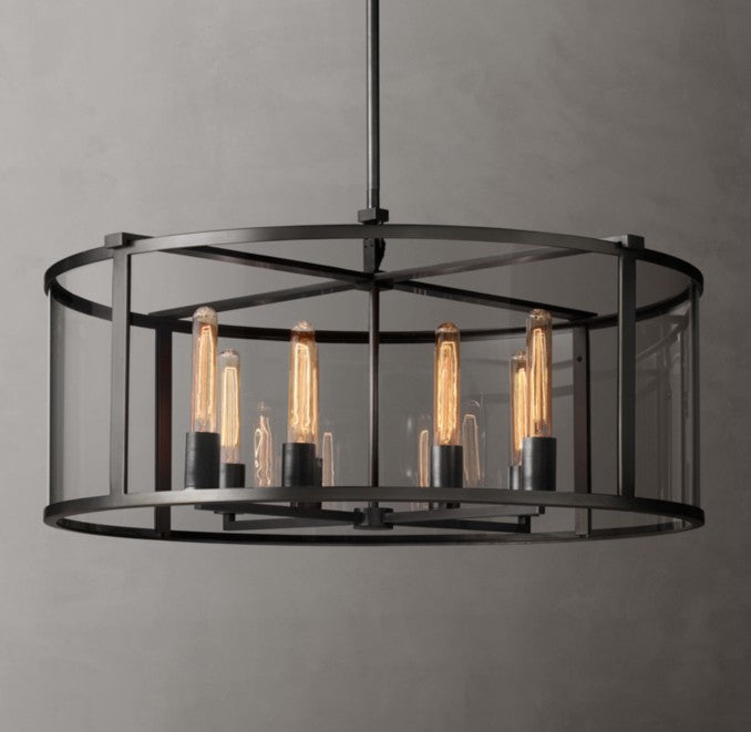 Beckman Clear Glass Round Chandelier