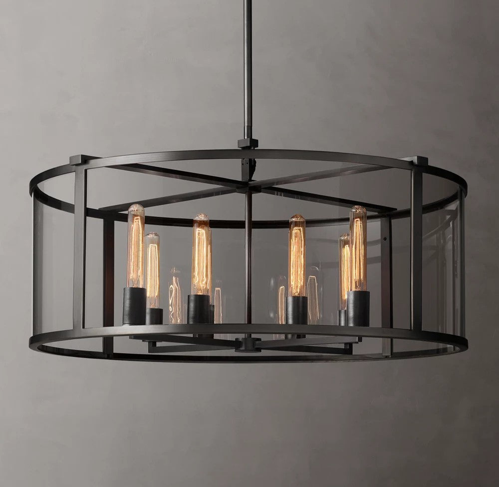 Beckman Clear Glass Round Chandelier