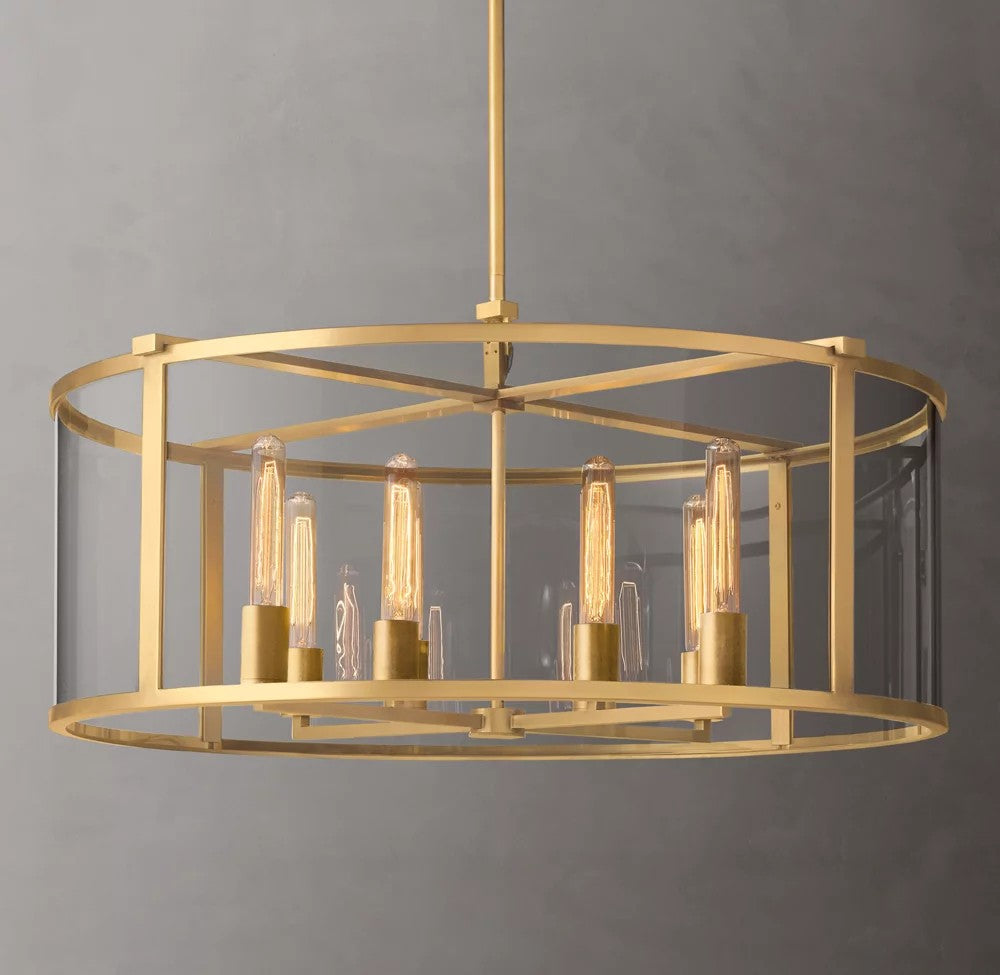 Beckman Clear Glass Round Chandelier