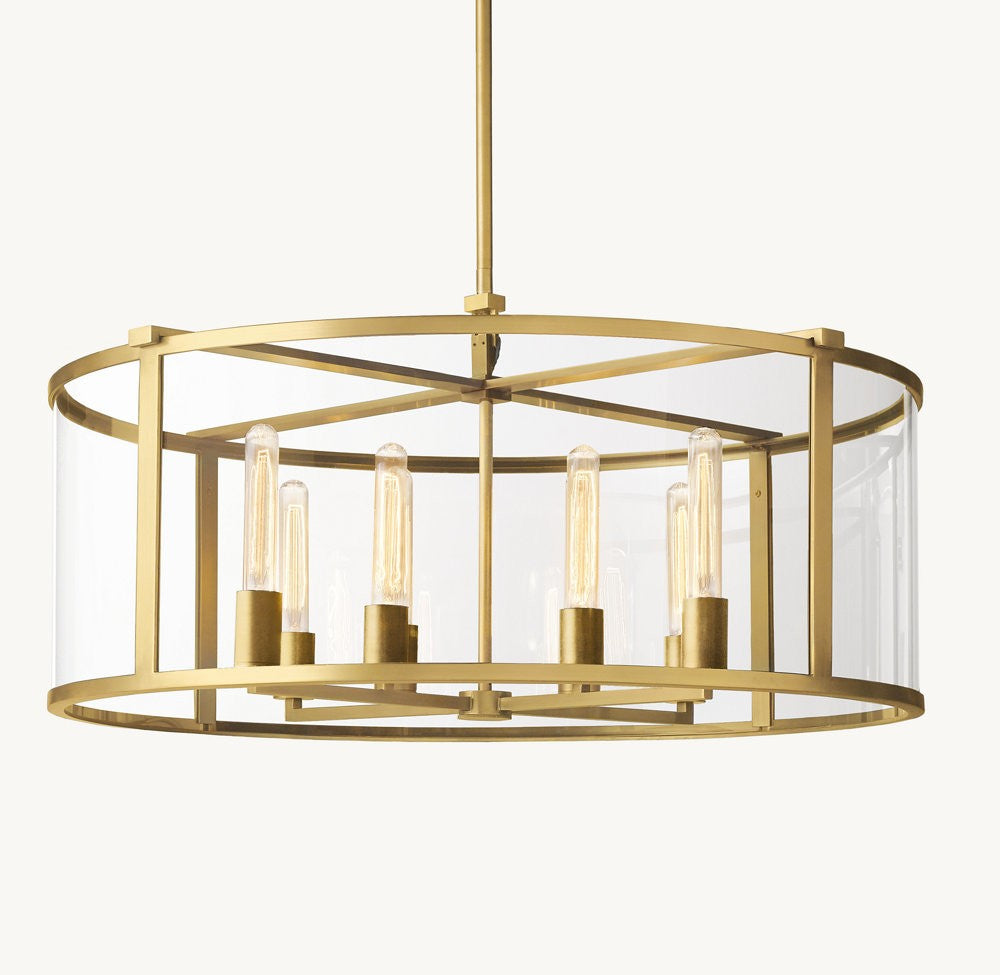 Beckman Clear Glass Round Chandelier