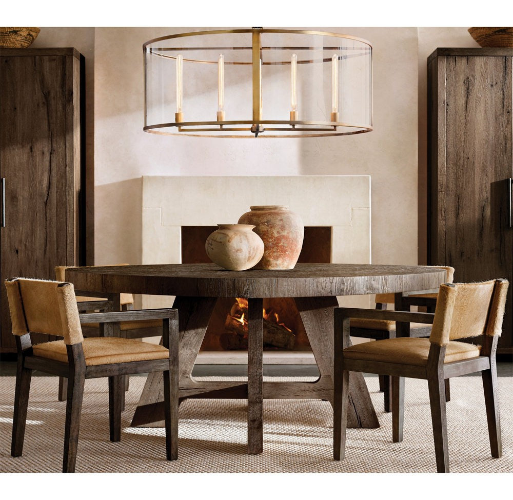 Beckman Clear Glass Round Chandelier