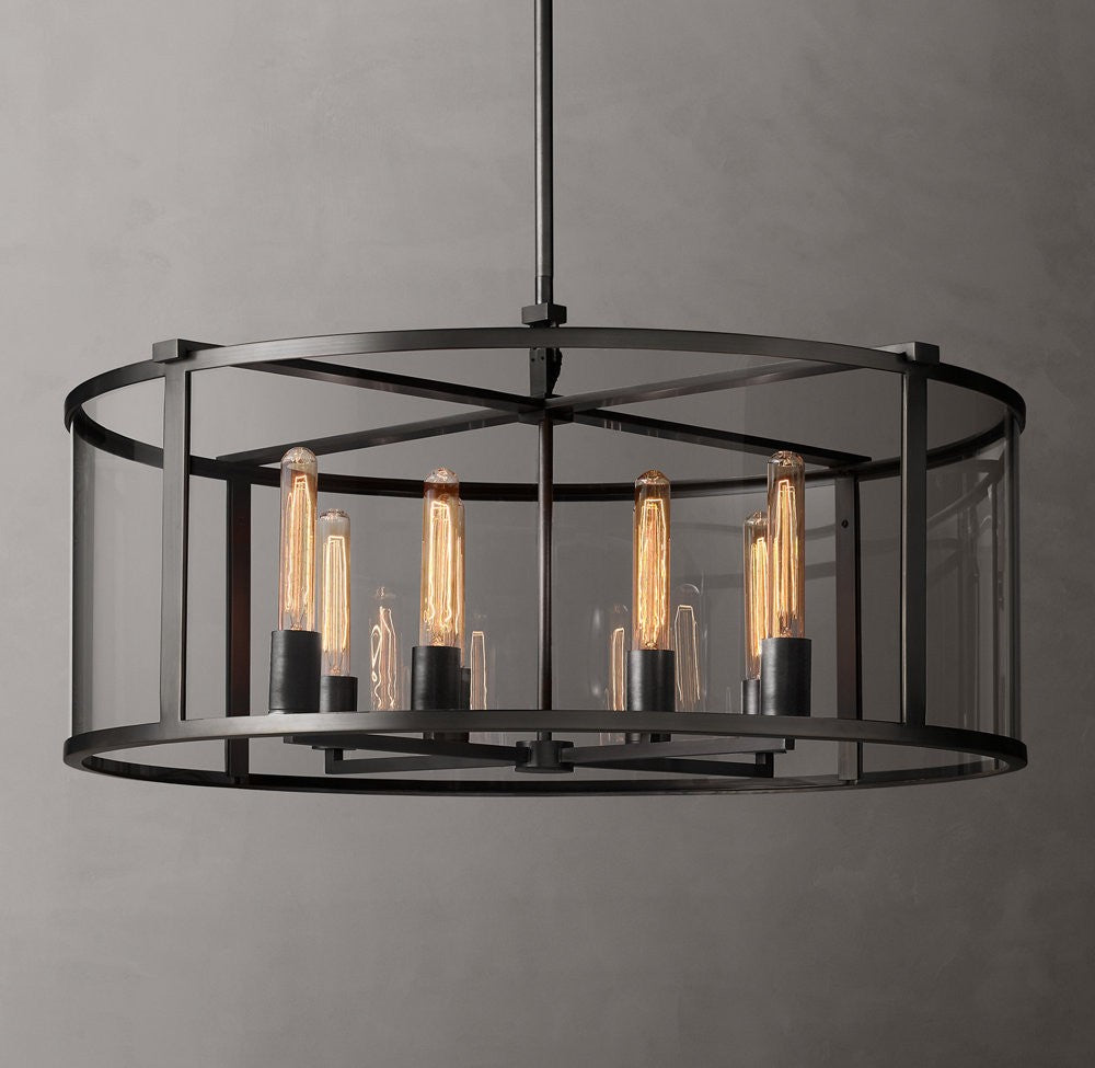 Beckman Clear Glass Round Chandelier