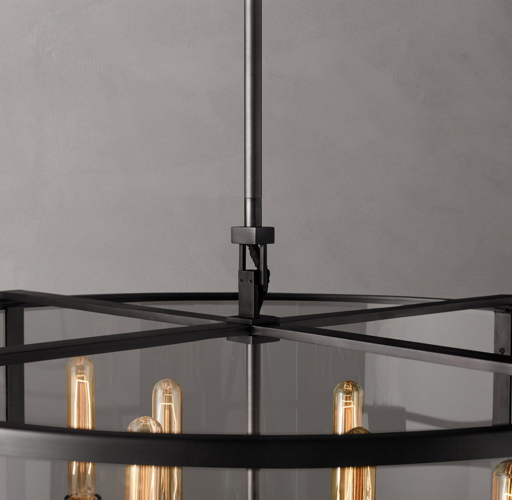Beckman Clear Glass Round Chandelier