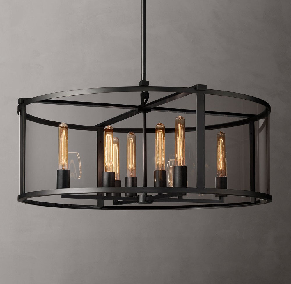 Beckman Clear Glass Round Chandelier