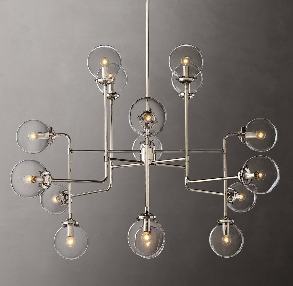 Bistro Globe Clear Glass Chandelier