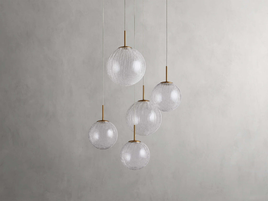 Casen Brass Globe LED Chandelier