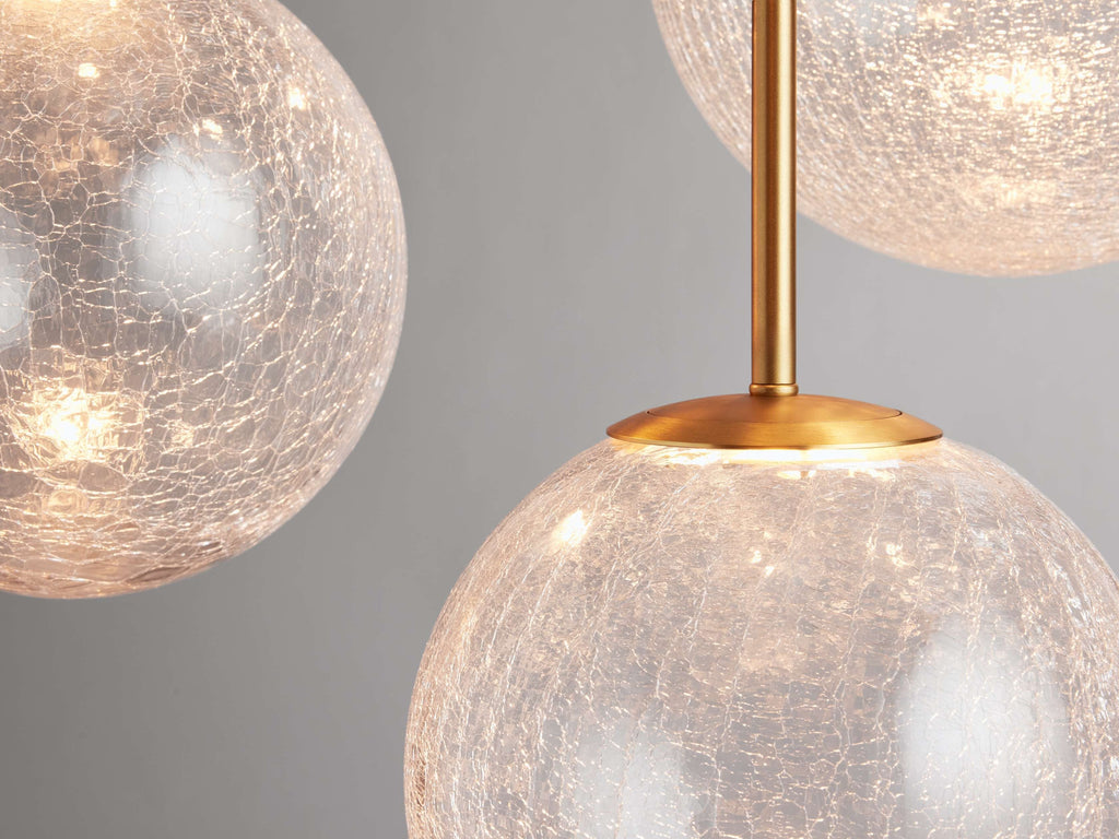 Casen Brass Globe LED Chandelier