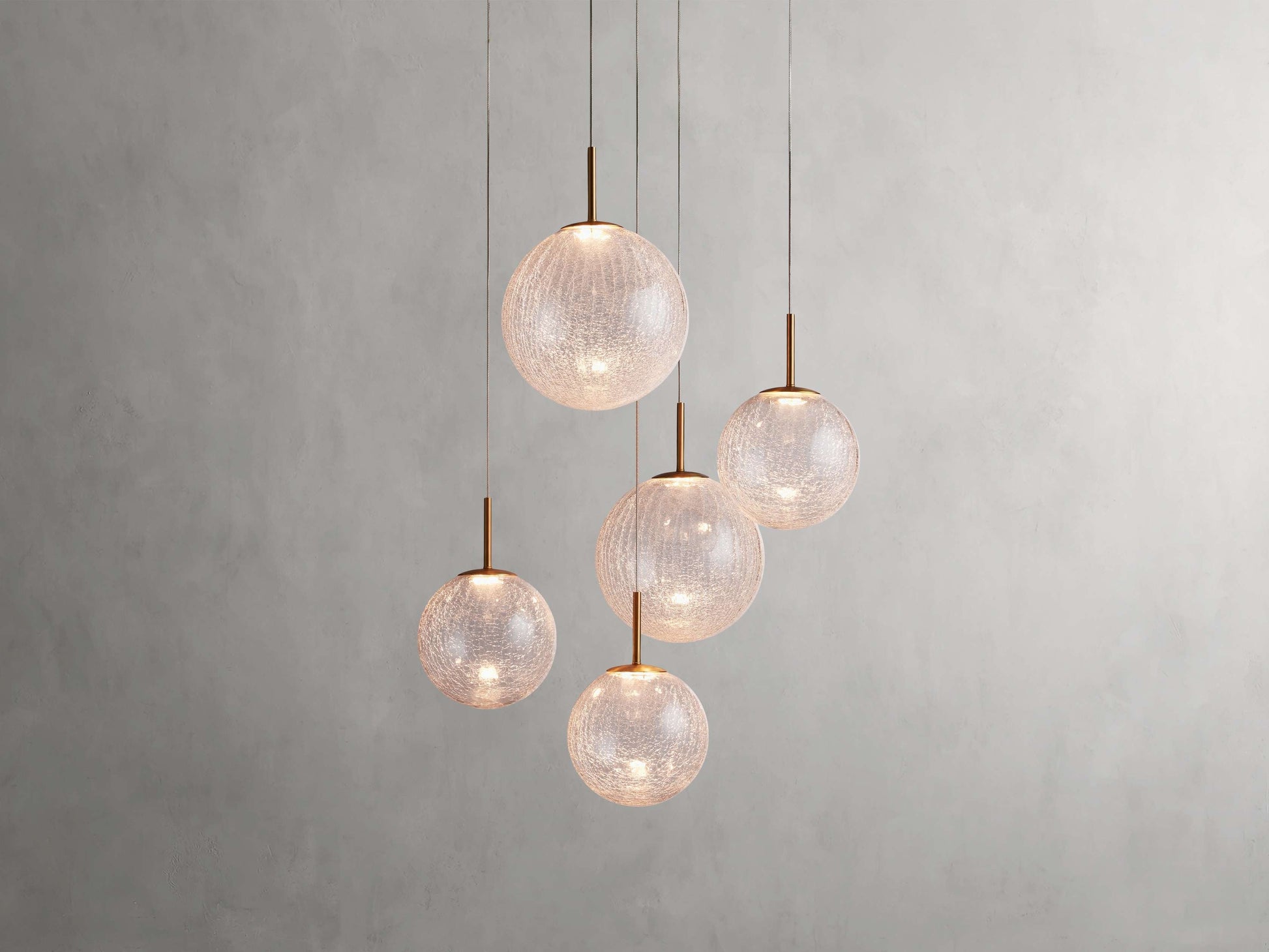Casen Brass Globe LED Chandelier