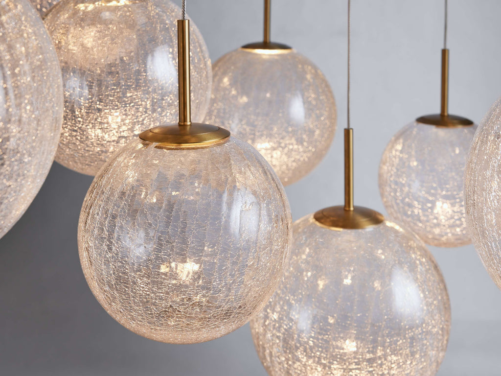 Casen Brass Globe LED Chandelier