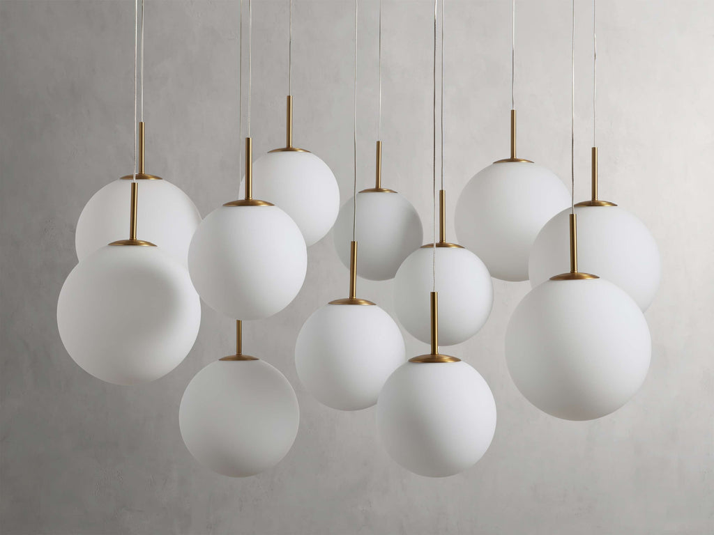 Casen Brass Globe LED Chandelier