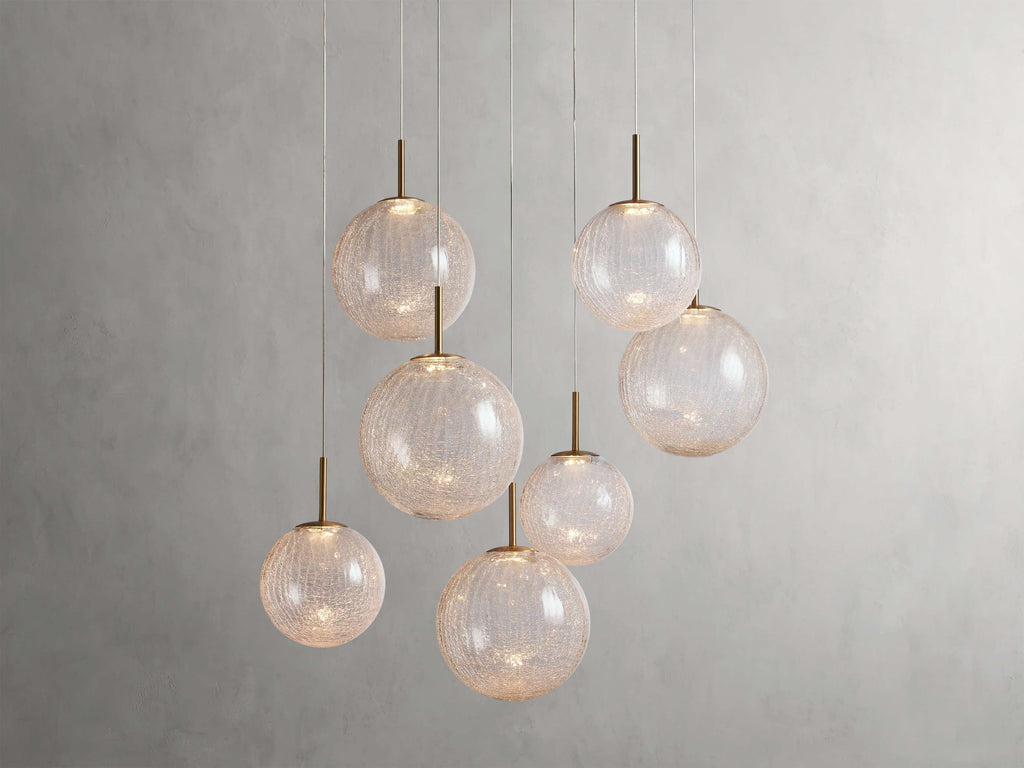 Casen Brass Globe LED Chandelier
