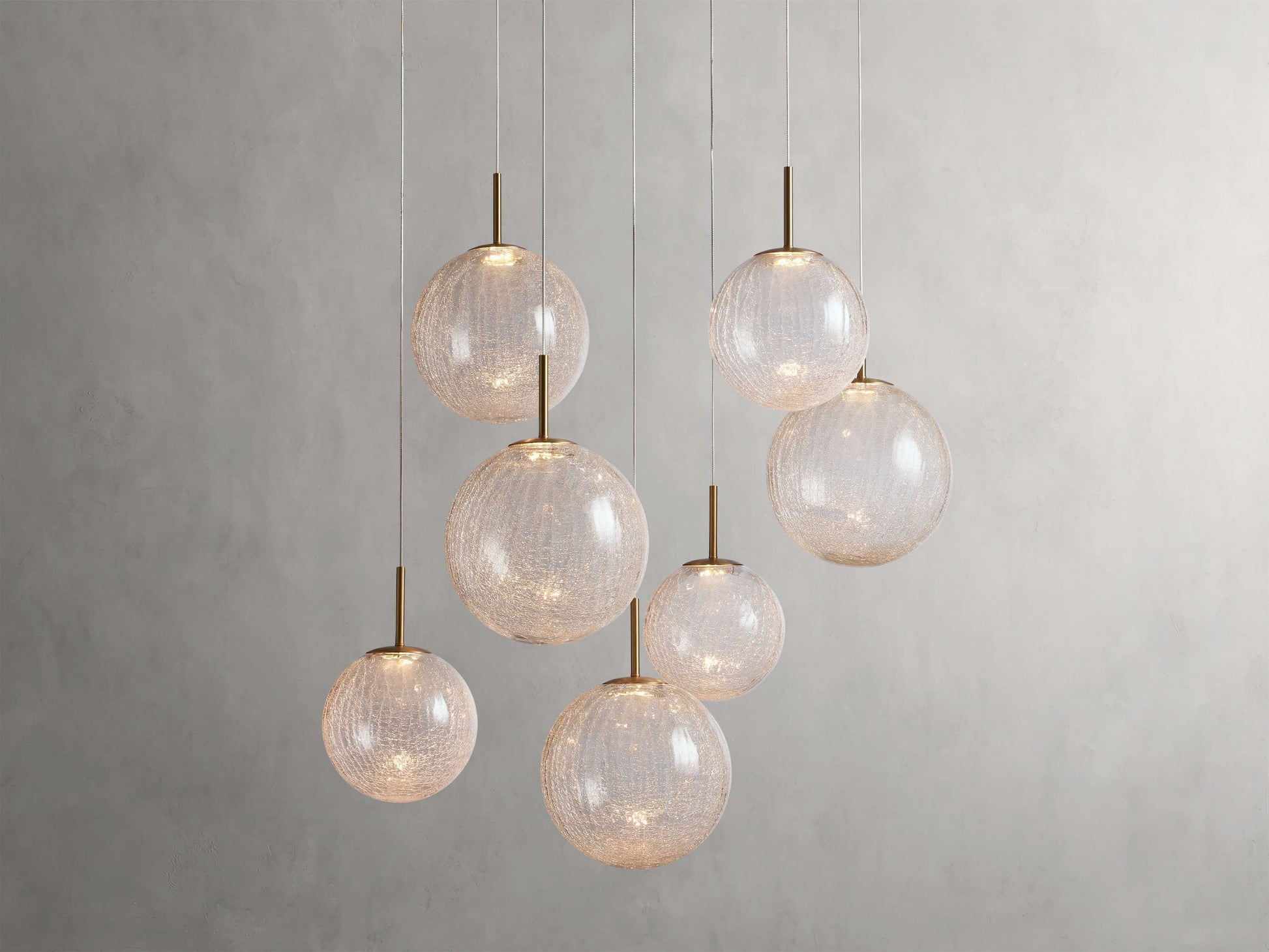 Casen Brass Globe LED Chandelier