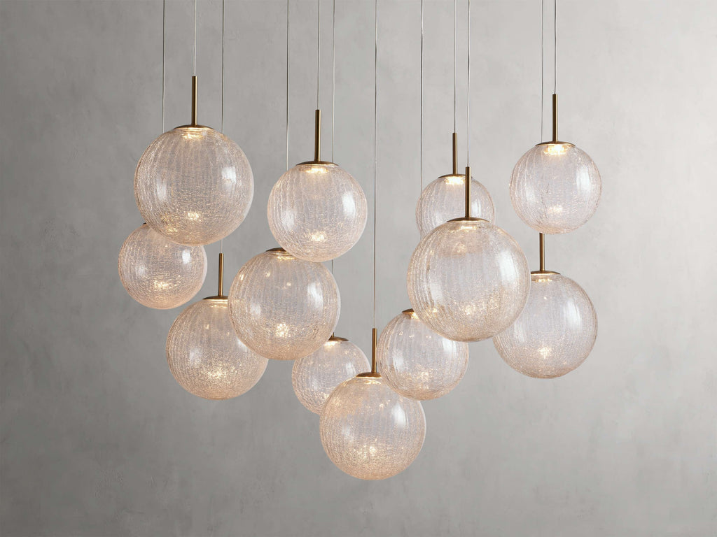 Casen Brass Globe LED Chandelier