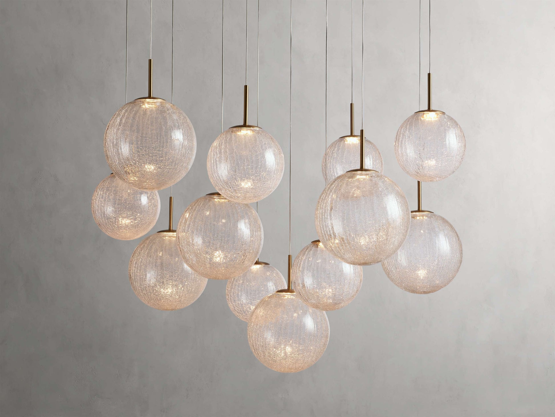 Casen Brass Globe LED Chandelier