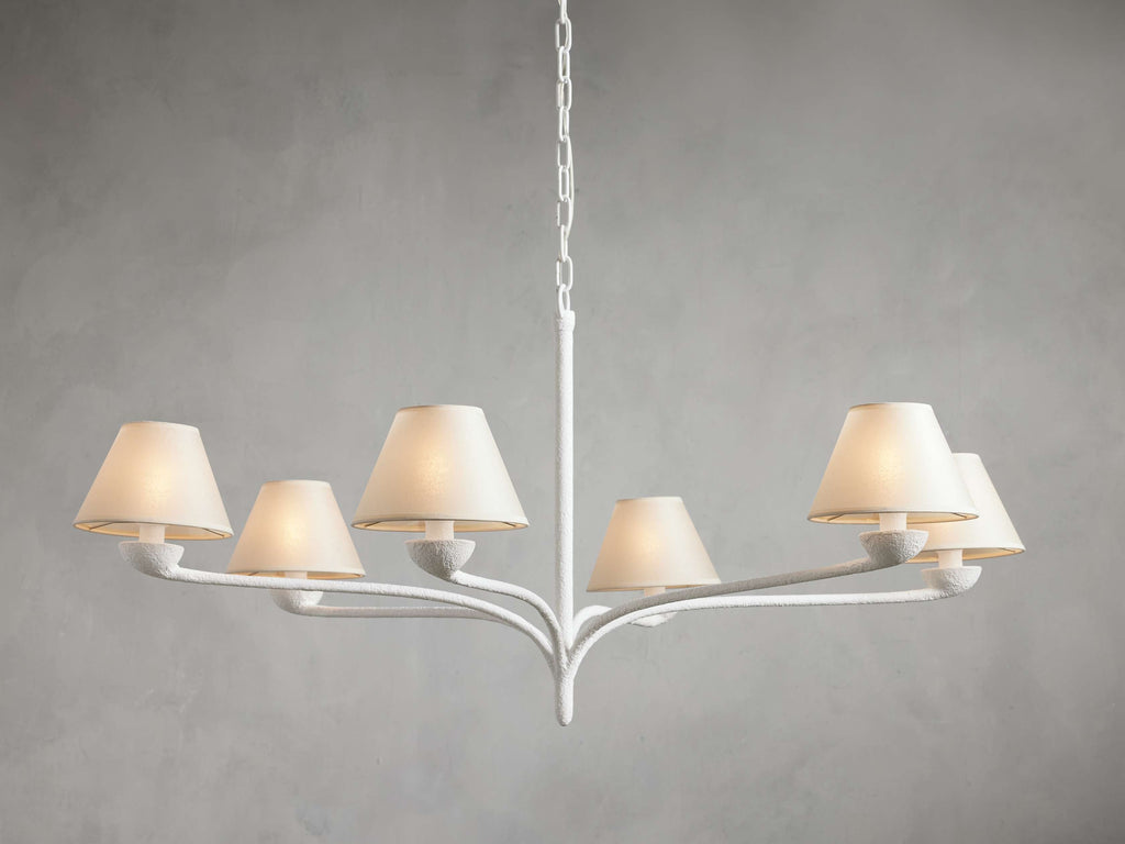 Dorsey Plaster Shade Round Chandelier