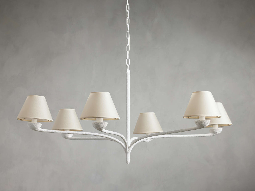 Dorsey Plaster Shade Round Chandelier