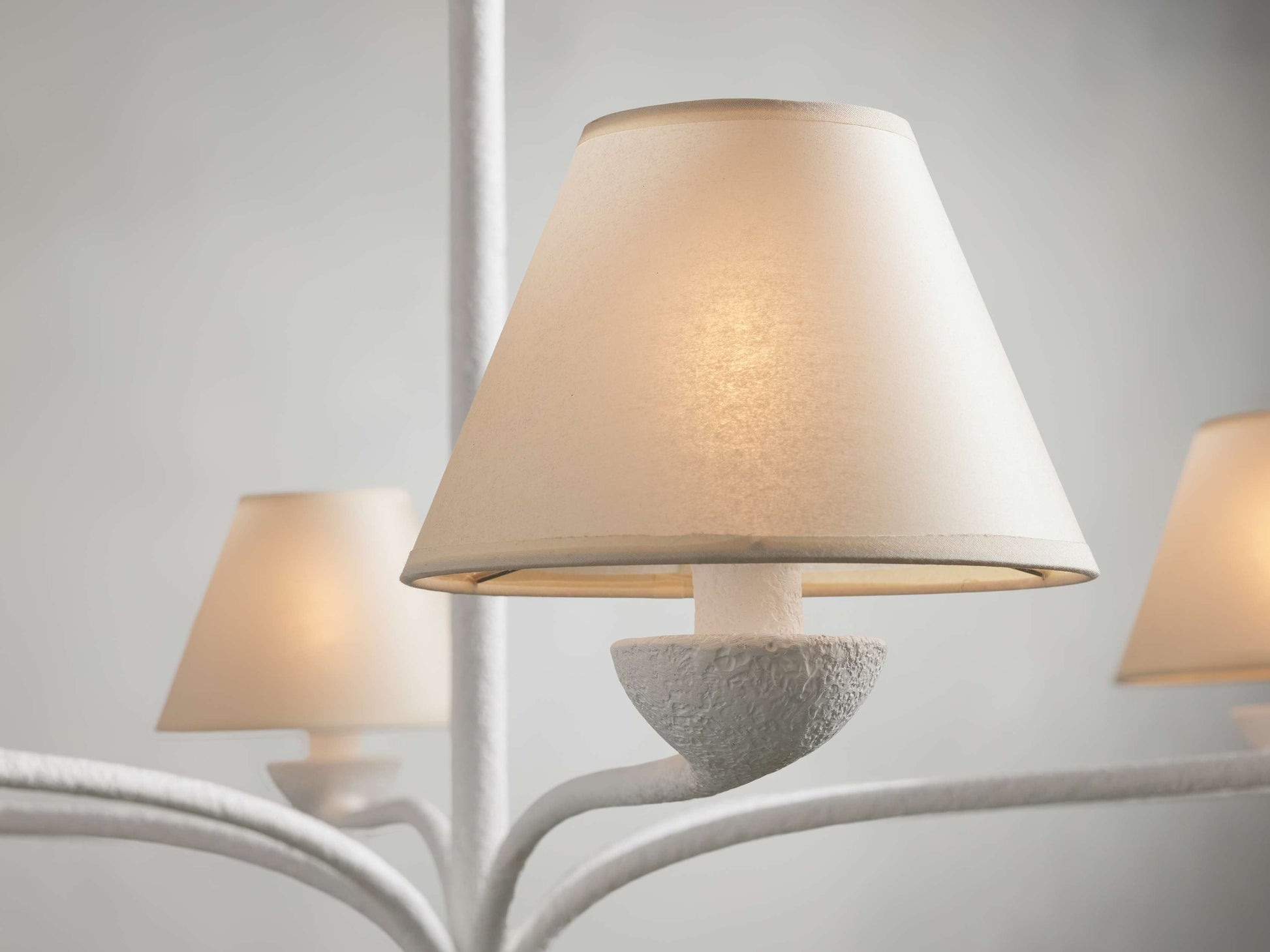 Dorsey Plaster Shade Round Chandelier