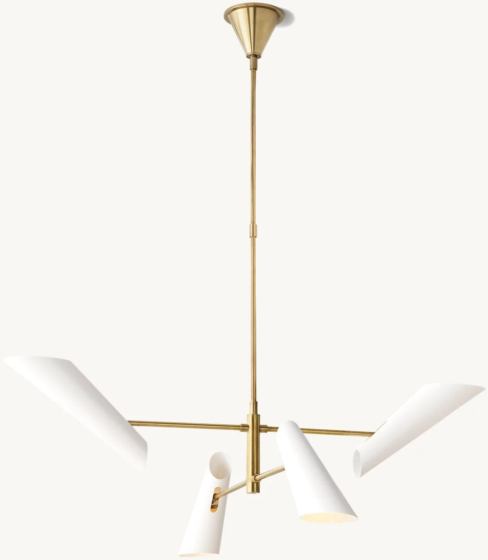 Franca Round Brass Chandelier