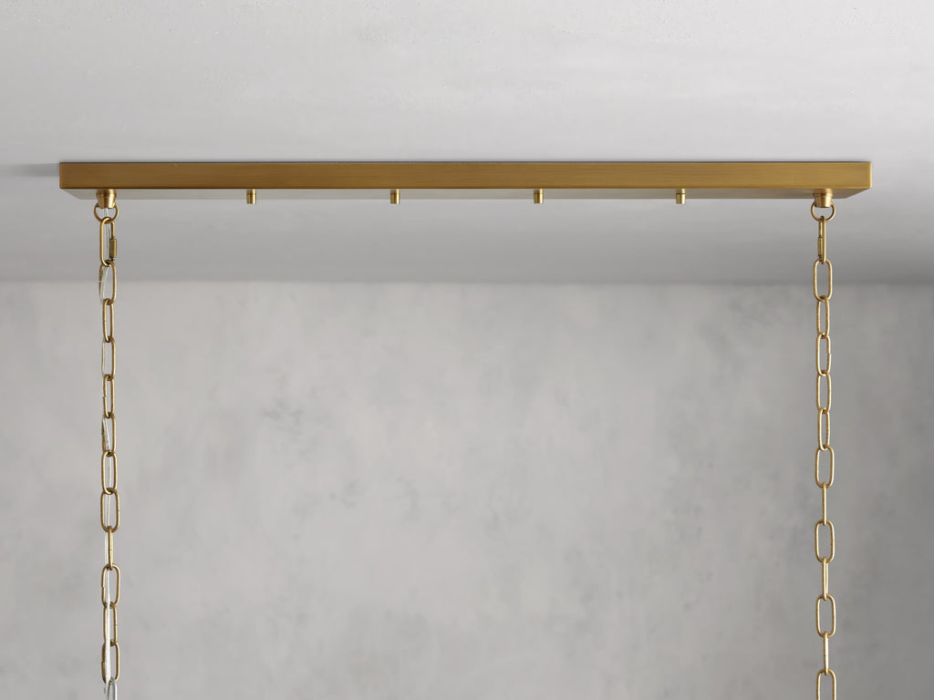 Garnet Geometric Iron Linear Chandelier