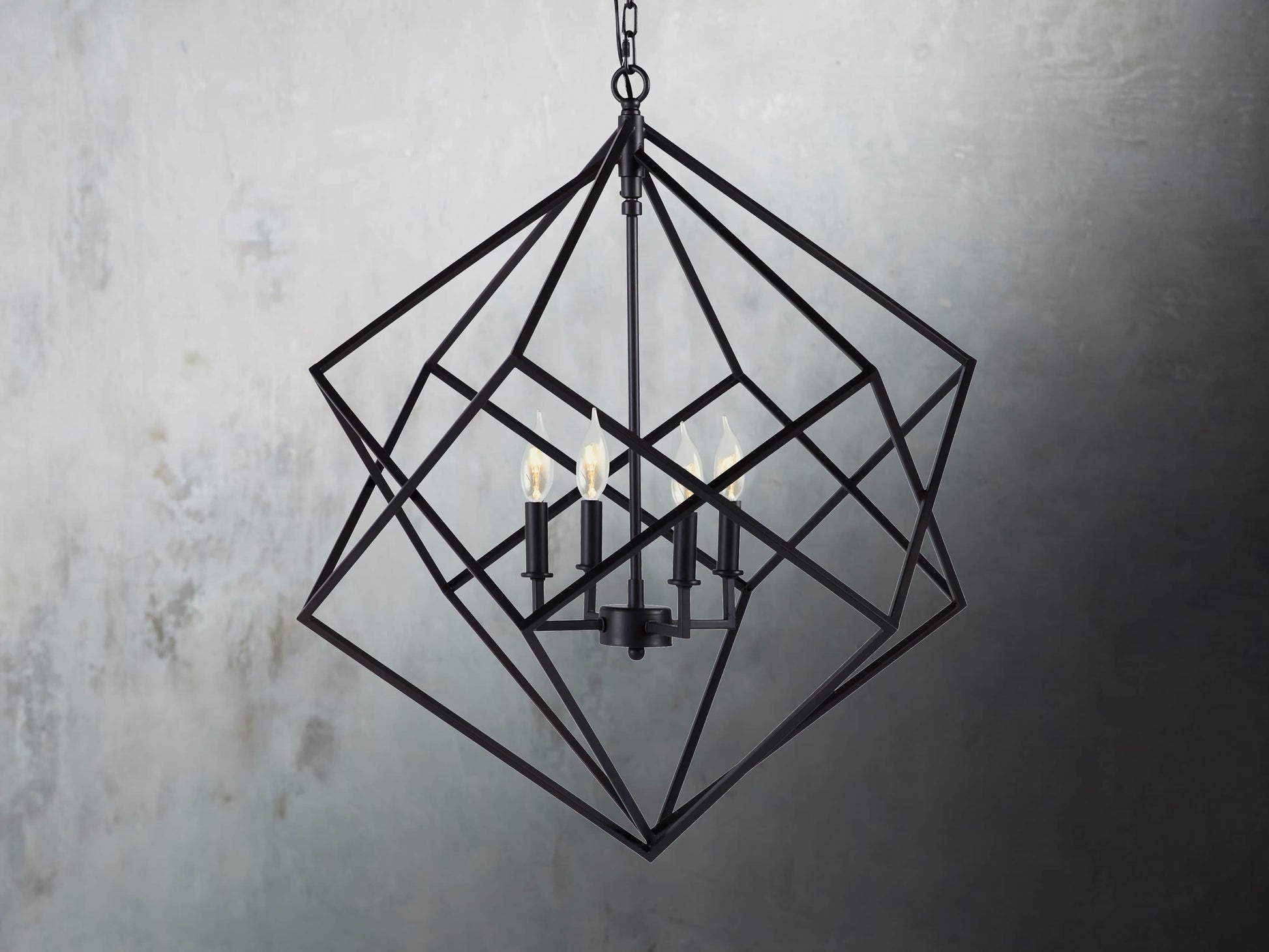 Geode Iron Hemisphere Chandelier